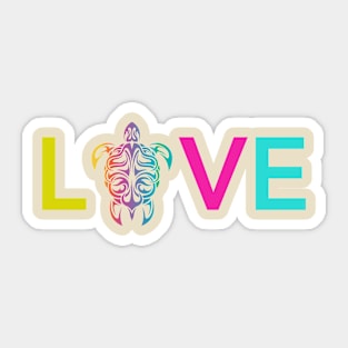 Love Sea Turtles Sticker